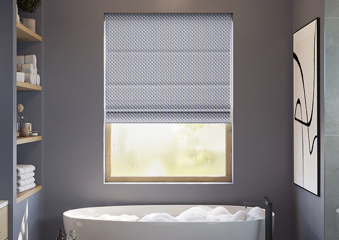 Jaipur, Cobalt - Motorised Roman Blind - Image 3